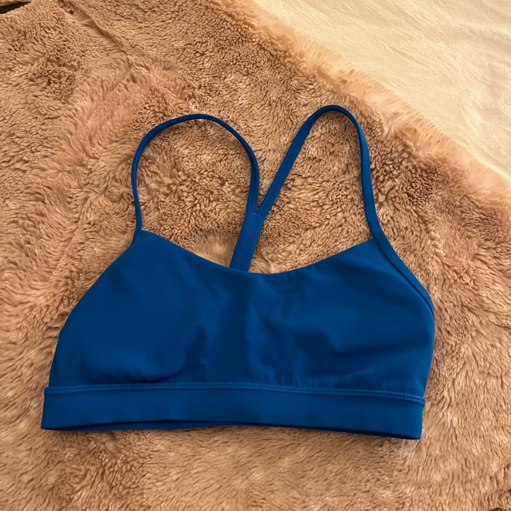 Blue lululemon sports bra
